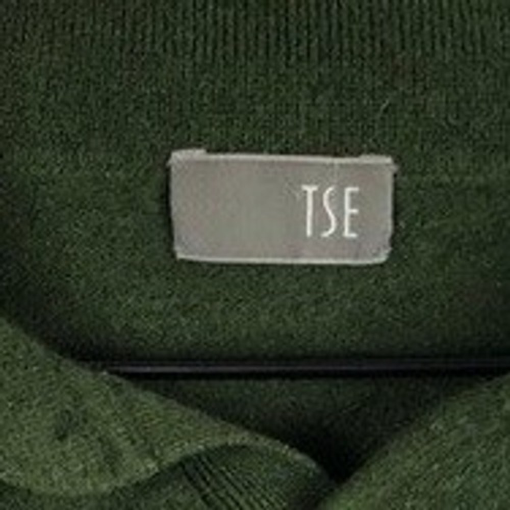 TSE 100% Pure Cashmere Long Sleeve Polo Sweater Men's XL Forrest Green Luxury - Picture 4 of 9